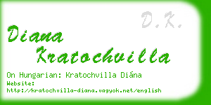 diana kratochvilla business card
